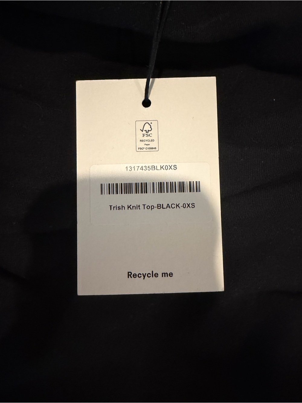 Reformation Black Ruched Square-Neck Tank - Picture 4 of 5